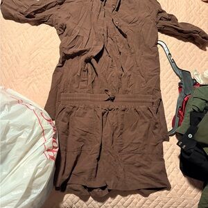 Amazon Women High Waist Shorts Set - Brown